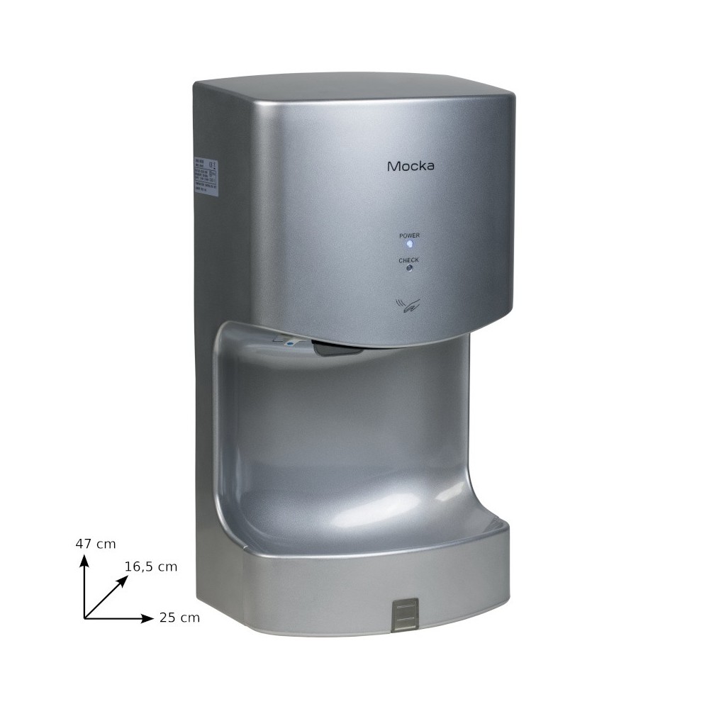 Smart efficient grey air-blade hand dryer