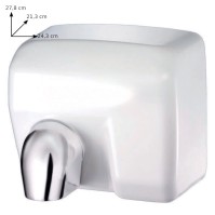 Automatic white hand dryer, modern and efficient design