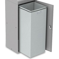 Stockholm selective sorting bin 75 litres with front flap metal container