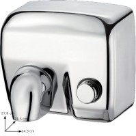 Push-button hand dryer with a modern and elegant design