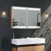 Elegant practical custom LED illuminated mirror cabinet