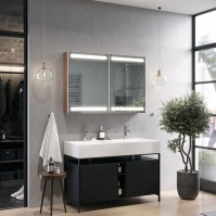 Customisable LED mirror cabinet innovative lighting storage