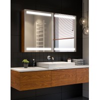 Custom LED mirror cabinet intelligent lighting storage