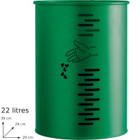 Green cylindrical swivel bin modern practical design