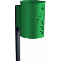 Durable green swivel bin for outdoor spaces