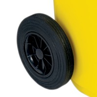 Wheels for yellow container