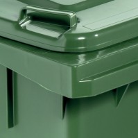 Detail of street wheelie bins