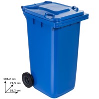 Blauer Container 240L mit praktischen Rollen