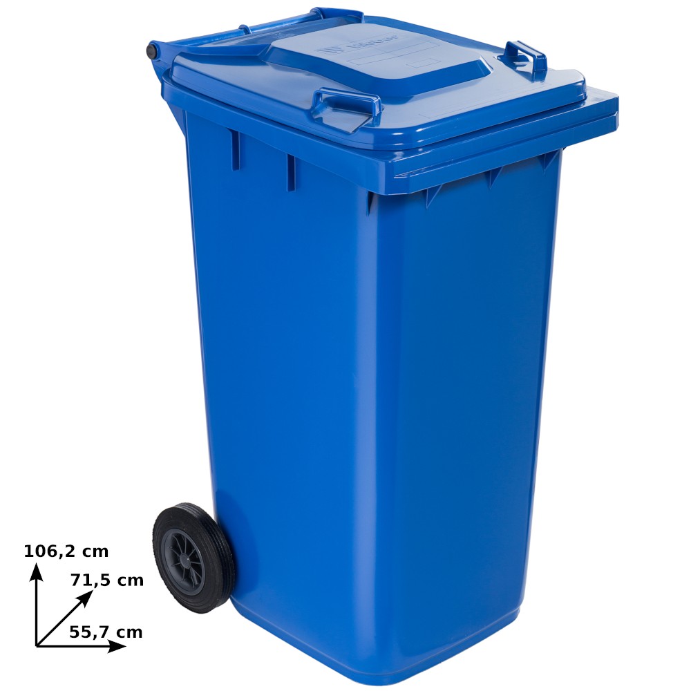 240L blue container with convenient wheels