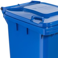 Blue container 240L robust mobile polyethylene