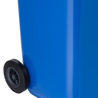 Durable blue bin 240L UV-resistant wheels