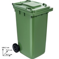 Green 240L wheeled container for waste and recycling