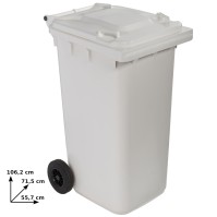 Robust and practical 240-litre white wheeled container