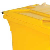 Durable 360L yellow bin HDPE robust wheels