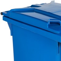 Blauer Müllcontainer 360L langlebige Außenrollen pro