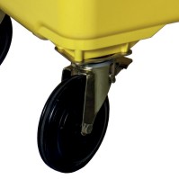 Robust 660L yellow bin HDPE mobile large capacity