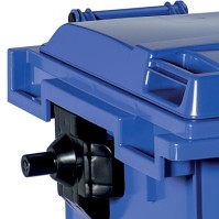 Blue bin 660L robust wheels manoeuvrable durable