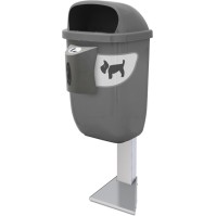 Post to fix for 50-litre dog waste bin