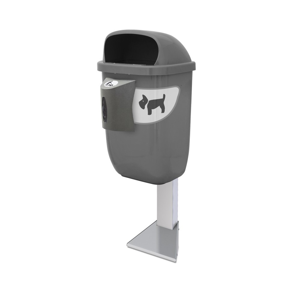 Post to fix for 50-litre dog waste bin