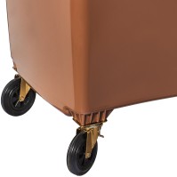 Robuster brauner 1100L Müllcontainer mit UV-beständigen Rollen