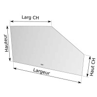 Under-roof cut-angle mirror