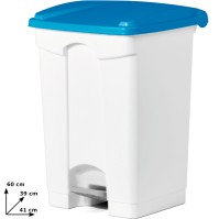 Blaue Treteimer mit selektiver Sortierung, 45 Liter, Los 3