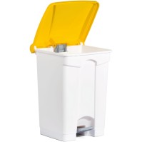 45L yellow selective sorting pedal bin set of 3