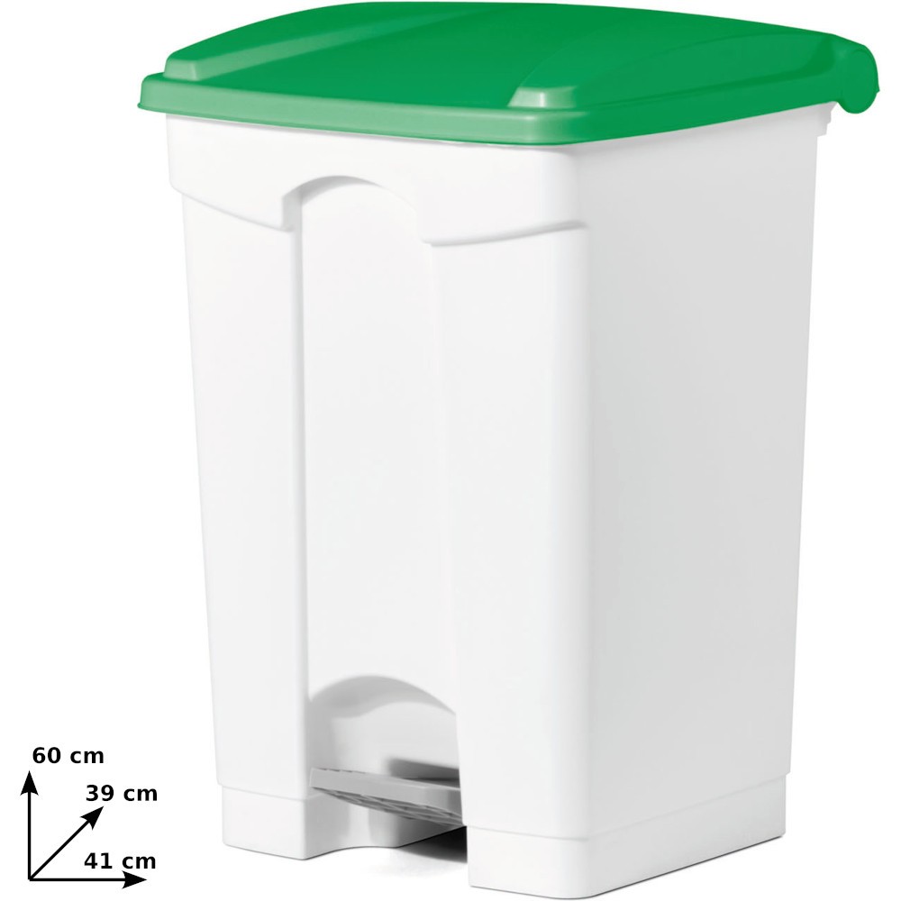 Grüner Treteimer mit selektiver Sortierung, 45 l, 3er-Set