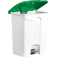 70L green plastic pedal bin