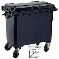 Mobile outdoor container 770 liters gray