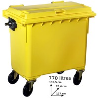 Outdoor mobile container 770L yellow