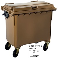 Vielseitiger und robuster 770L brauner mobiler Outdoor-Container