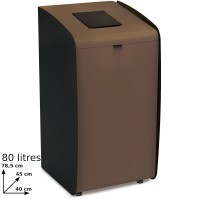 Brown modular terminal for selective waste sorting.