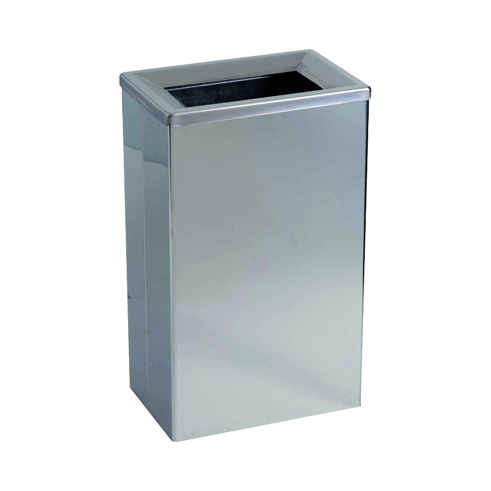 High-gloss stainless steel top-opening bin 25 litres