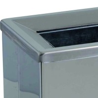 High-gloss stainless steel top-opening bin 25 litres