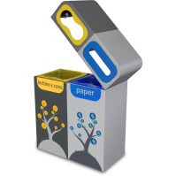 Fun 120L trash bin for selective sorting in schools