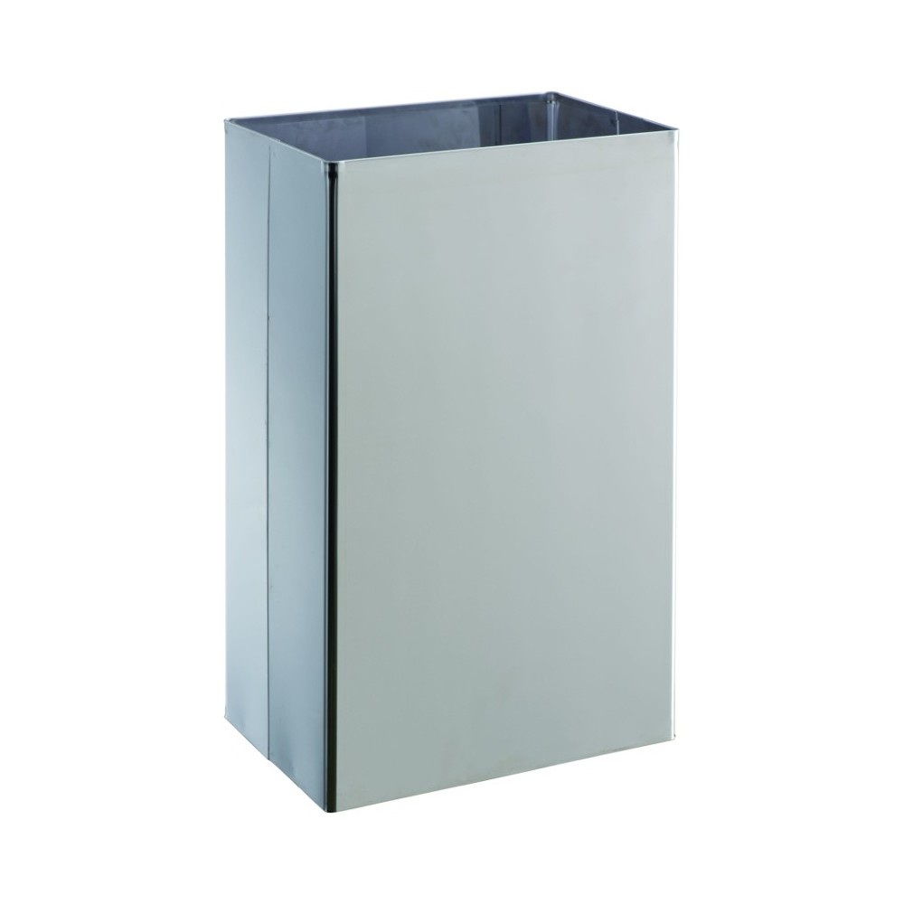 Shiny stainless steel basic bin 25 litres