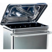 70L stainless steel mobile container with pedal for professional kitchens