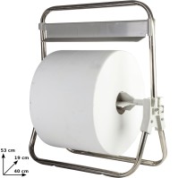 Practical sturdy wall-mounted or free-standing industrial roll holder