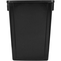 Black recycling bin 60L plastic practical robust capacity