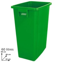 Green bin 60L robust recycling practical waste collection