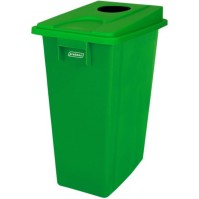 Green recycling bin 60L capacity for recyclable waste