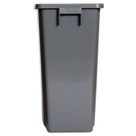 60L gray plastic recycling bin for sorted waste