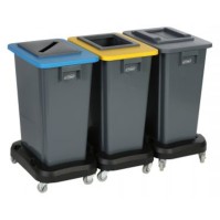 60L gray recycling bin for efficient selective sorting