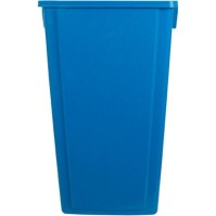 Blauer 80-Liter-Recyclingbehälter zum Sammeln von wiederverwertbarem Abfall