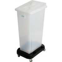 Practical and modern translucent 80L recycling bin