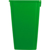 Green recycling bin 80L outdoor plastic waste collection