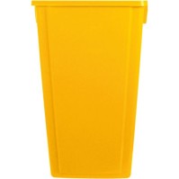 Recycling collector 80L yellow robust practical outdoor indoor