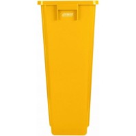 Robust 80L yellow recycling collector practical for sorted waste