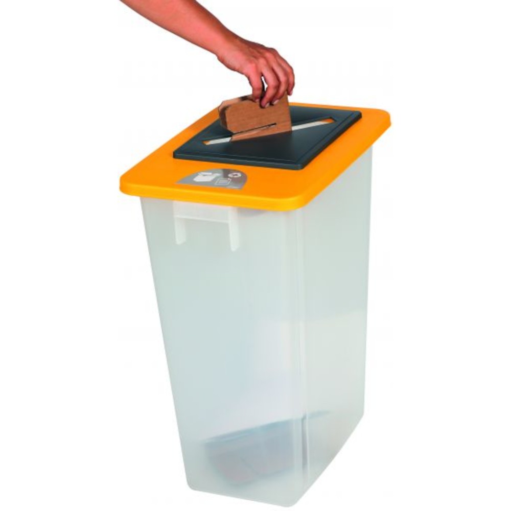 Praktischer und ökologisch konfigurierbarer, transparenter 60-Liter-Recyclingbehälter